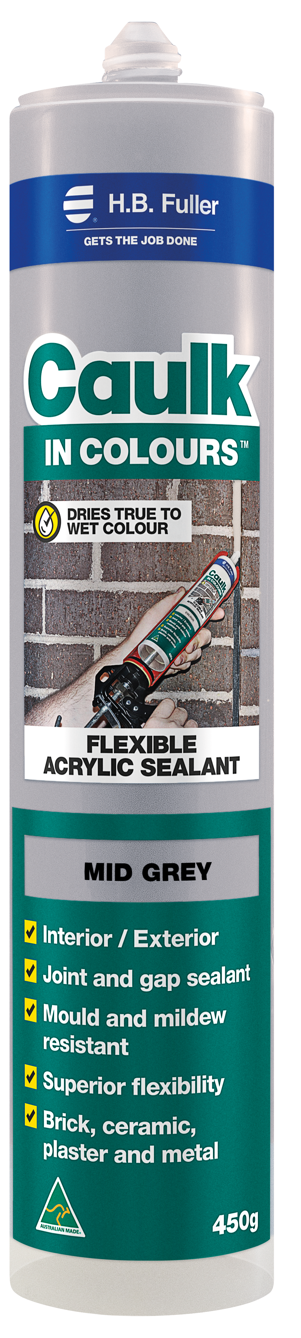 Caulk in Colours Sealant Cartridge Mid Grey